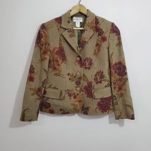 Vintage Pendleton Floral Print Wool Blend Jacket